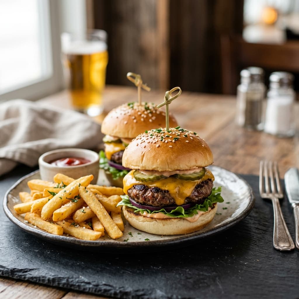 2 Cheeseburger Sliders