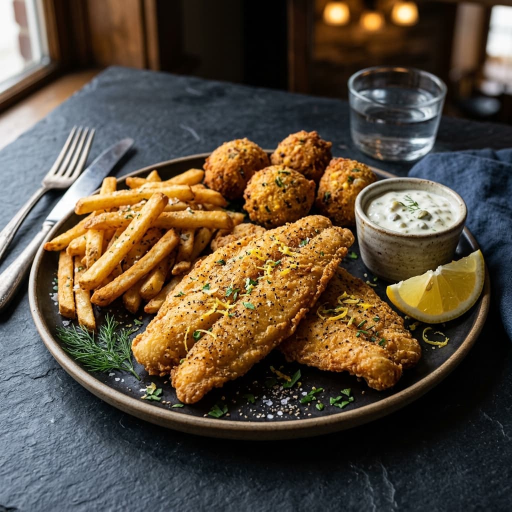 Lemon Pepper Catfish Plate