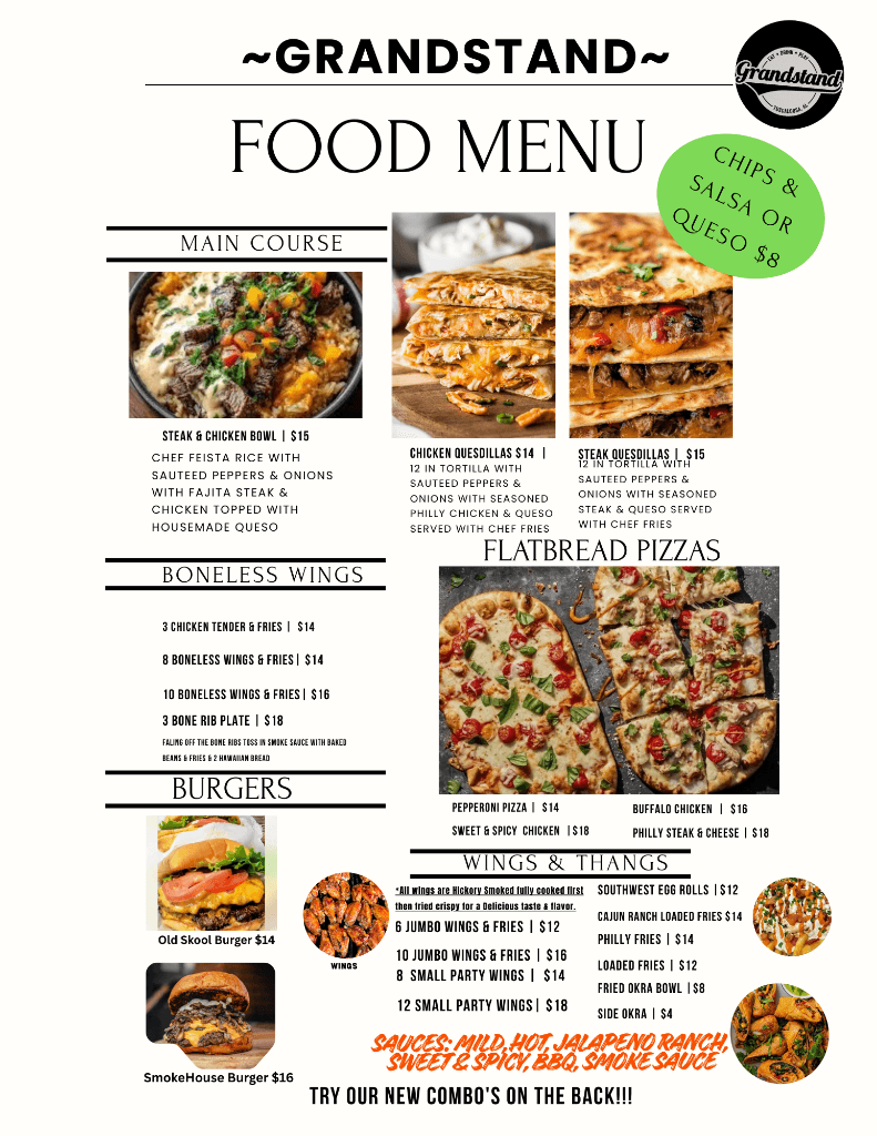 Physical Menu Page 1