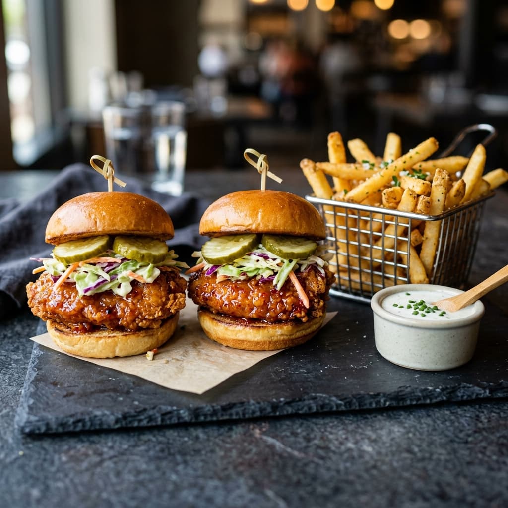 2 Sweet & Spicy Fried Chicken Sliders